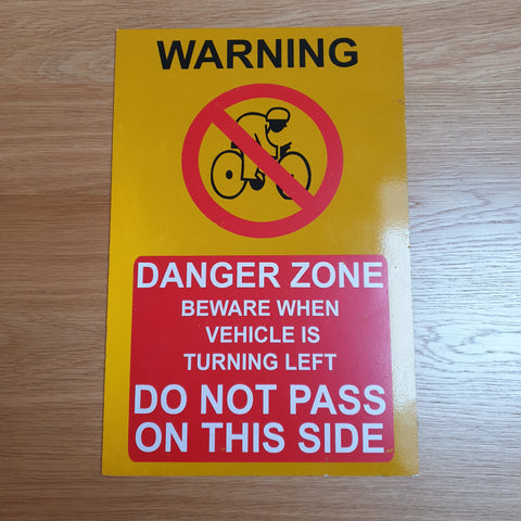 Cyclist Warning Sign